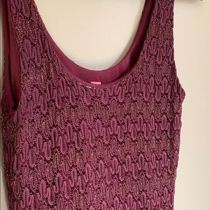 Deep red and gold party dress